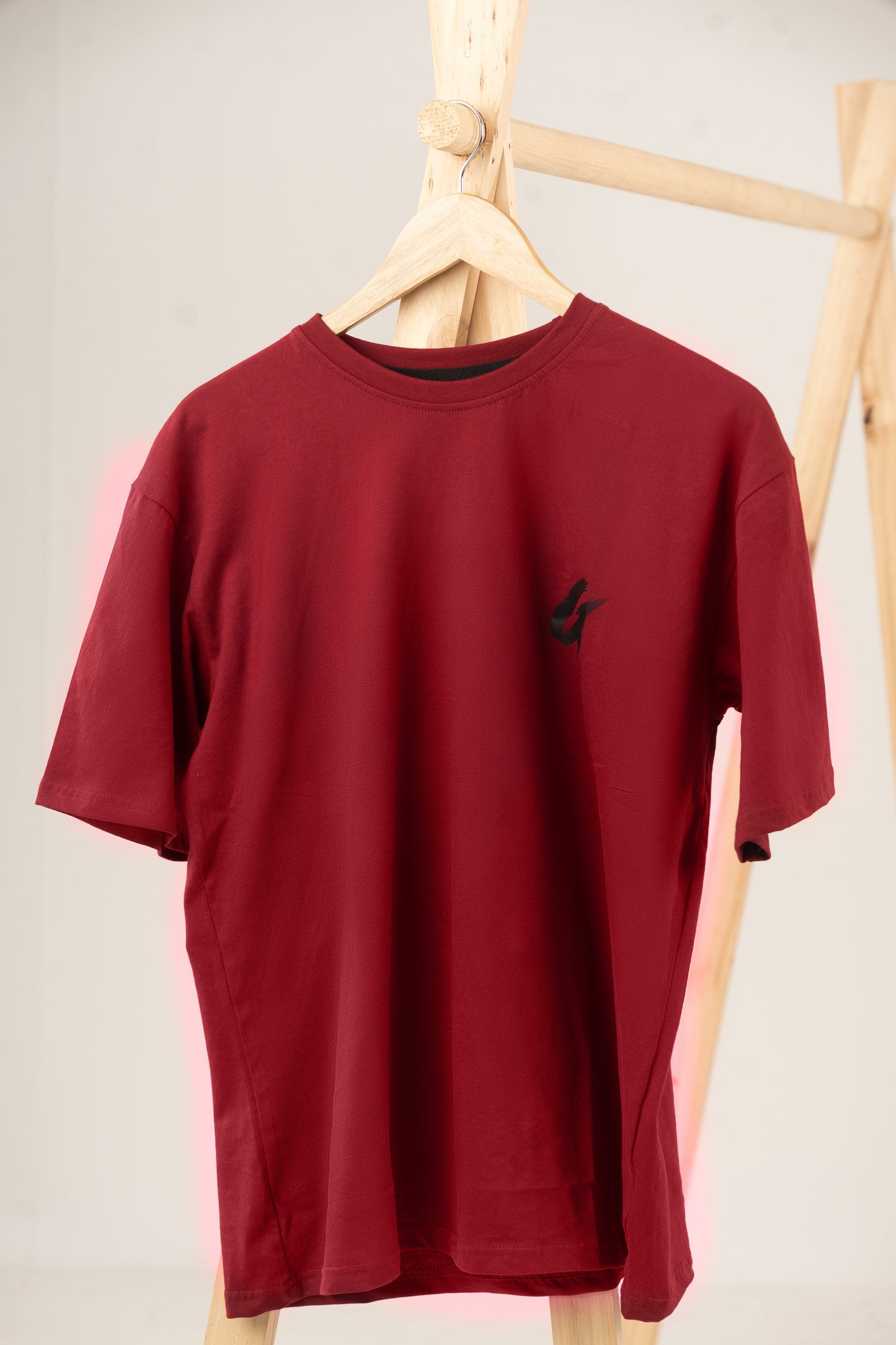 Maroon Drop Shoulder x Twist