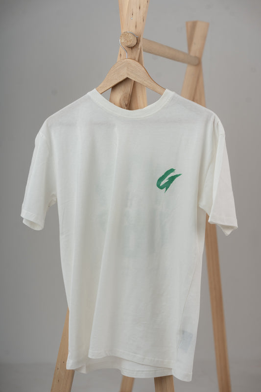 White Drop Shoulder x Enjoy The Vibes